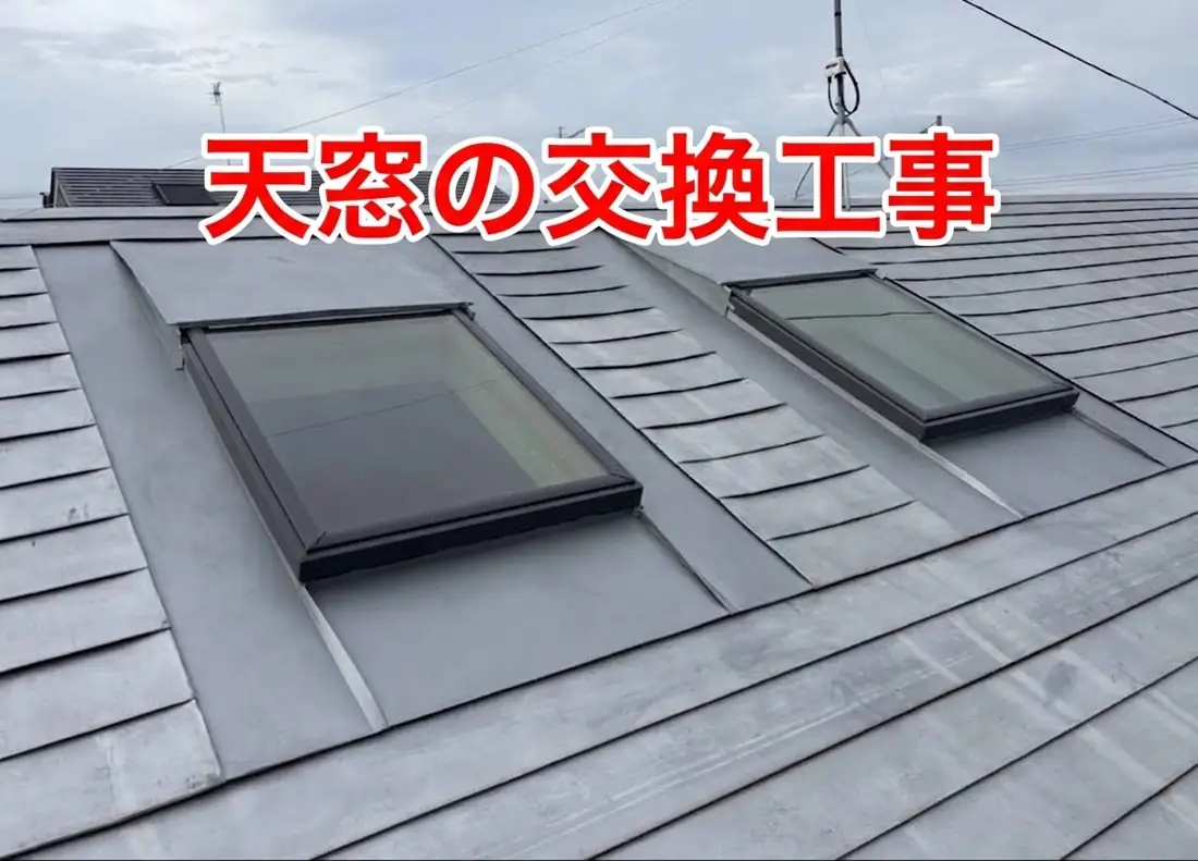 天窓交換｜横葺き 2基