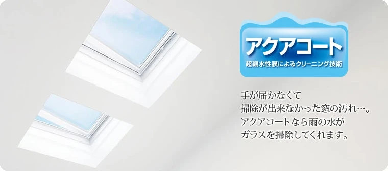 アクアコートのガラスの天窓